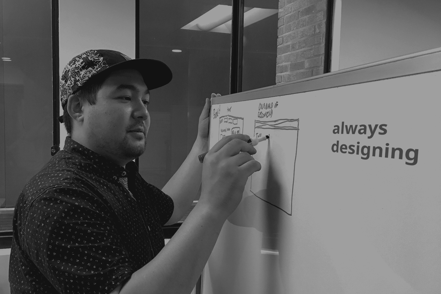 Picture of Nick at a whiteboard